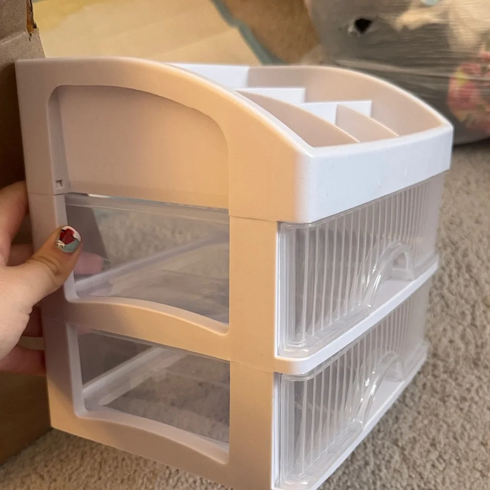 White Multi-Compartment Storage Organizer